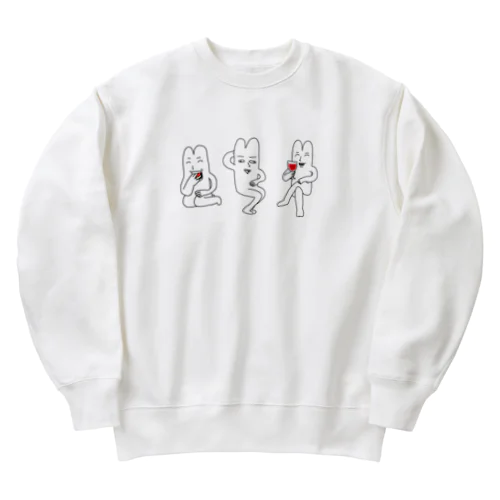 うさぎさん3スタイルスウェット Heavyweight Crew Neck Sweatshirt