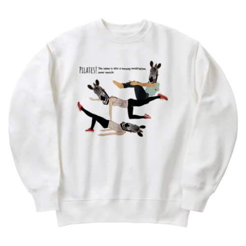 ピラティス・シマウマ Heavyweight Crew Neck Sweatshirt