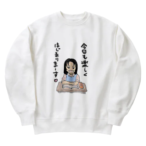 ニコニコ少女 Heavyweight Crew Neck Sweatshirt