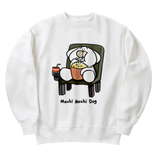 もちもちドッグ ポップコーン編 Heavyweight Crew Neck Sweatshirt