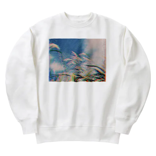 ススキとうろこ雲 Heavyweight Crew Neck Sweatshirt