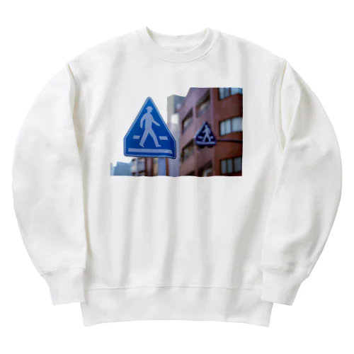 横断歩道の人 The Man of Crosswalk 1 Heavyweight Crew Neck Sweatshirt