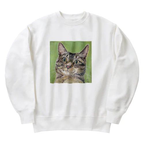 煽りねこ① Heavyweight Crew Neck Sweatshirt