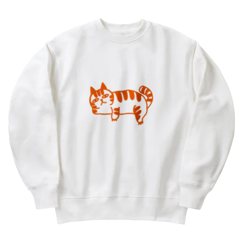 ワンポイント😸KIMAMANEKO Heavyweight Crew Neck Sweatshirt