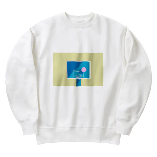 バスケットゴール　朝 Heavyweight Crew Neck Sweatshirt