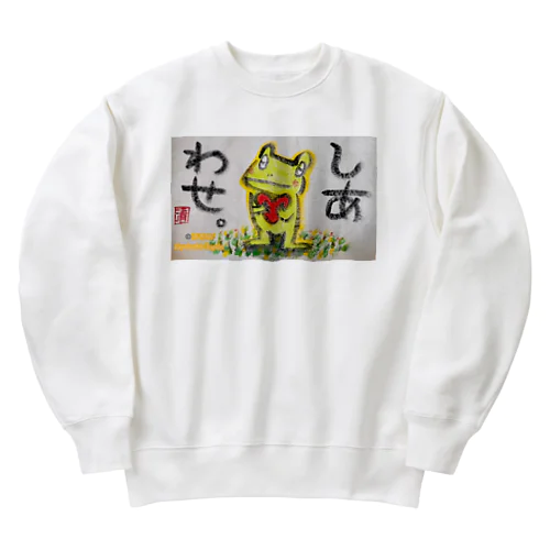 しあわせなカエルくん Heavyweight Crew Neck Sweatshirt