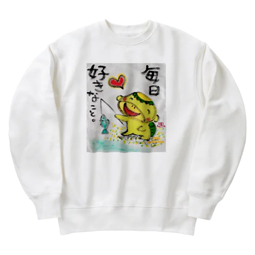 毎日好きなことカッパくん Heavyweight Crew Neck Sweatshirt