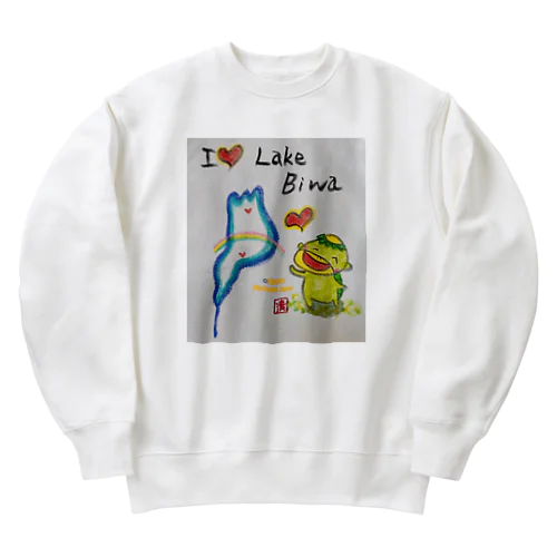 アイラブ琵琶湖カッパくん Heavyweight Crew Neck Sweatshirt