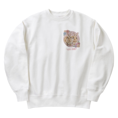 4：I LOVE RABBIT(ネザーランドドワーフ) Heavyweight Crew Neck Sweatshirt