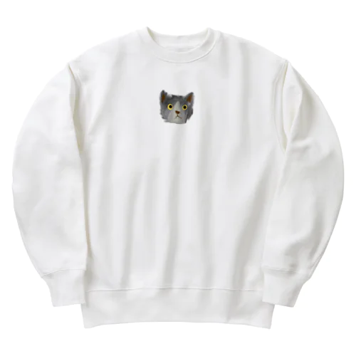 ハチワレ猫　イラストグッズ Heavyweight Crew Neck Sweatshirt