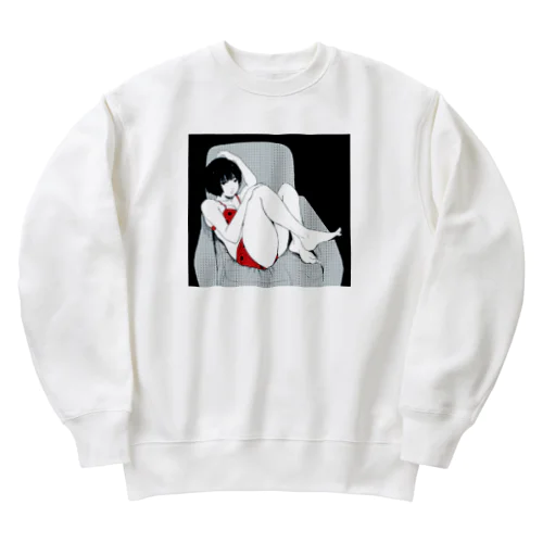 赤い下着で強気にgo Heavyweight Crew Neck Sweatshirt