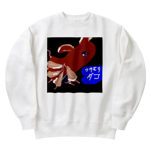 Akaliの深海魚シリーズ コウモリダコミックス Heavyweight Crew Neck Sweatshirt