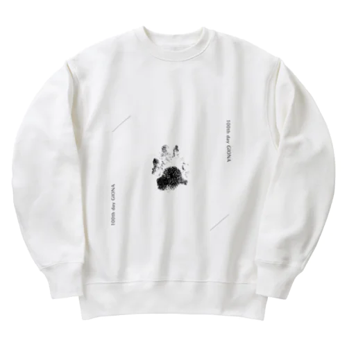 【GIONA 生後100日記念】足形グッズ Heavyweight Crew Neck Sweatshirt