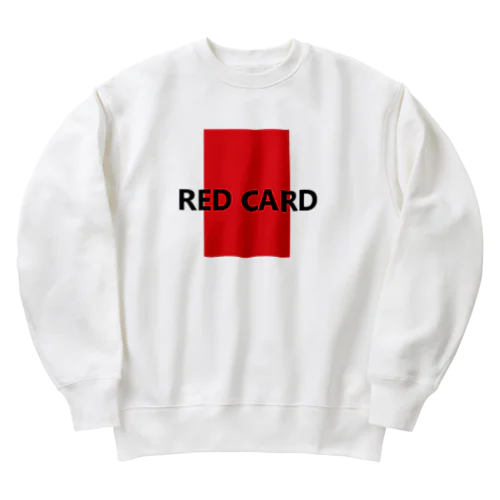 レッドカード　⚽　サッカー Heavyweight Crew Neck Sweatshirt