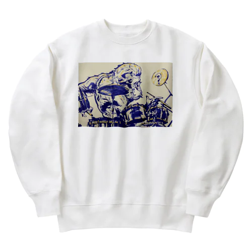 Wanaenaes Drummer the Orangutan Heavyweight Crew Neck Sweatshirt