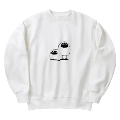 二羽の謎鳥 Heavyweight Crew Neck Sweatshirt