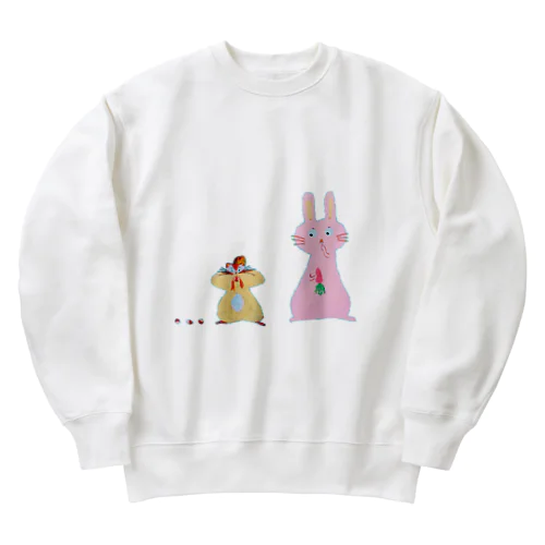 うさぎとリス Heavyweight Crew Neck Sweatshirt