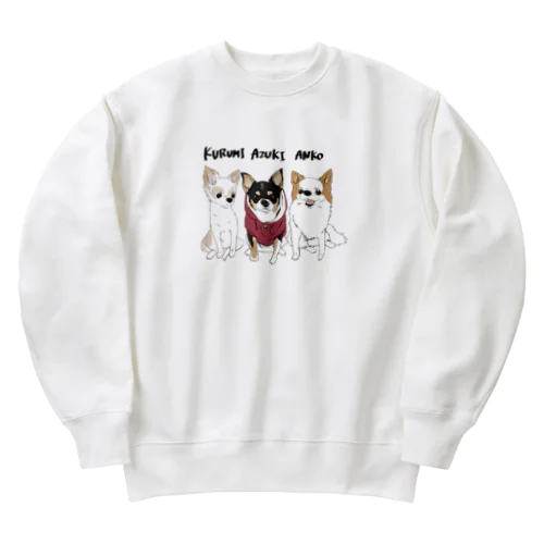 くるみあずきあんこグッズ Heavyweight Crew Neck Sweatshirt