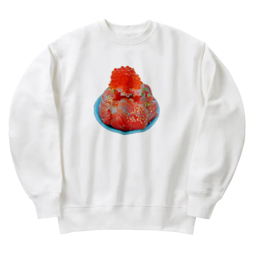 山盛り海鮮丼 Heavyweight Crew Neck Sweatshirt