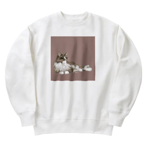 美人のネコちゃん Heavyweight Crew Neck Sweatshirt