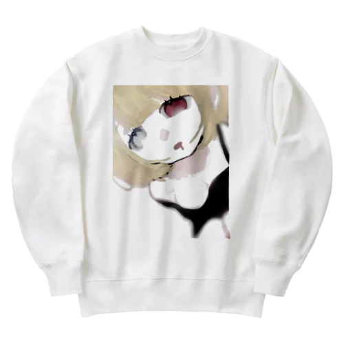 金髪ショートのキサちゃん Heavyweight Crew Neck Sweatshirt