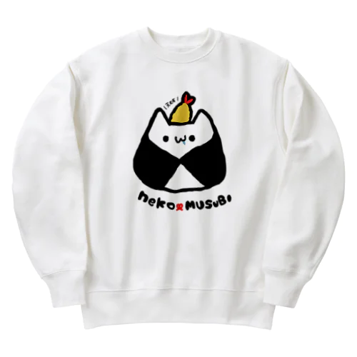 (背景なし)ねこむすび(天) Heavyweight Crew Neck Sweatshirt