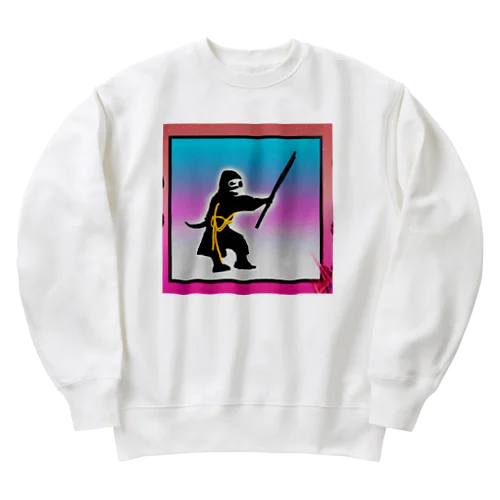 手乗り忍者くん★修行中！★ Heavyweight Crew Neck Sweatshirt