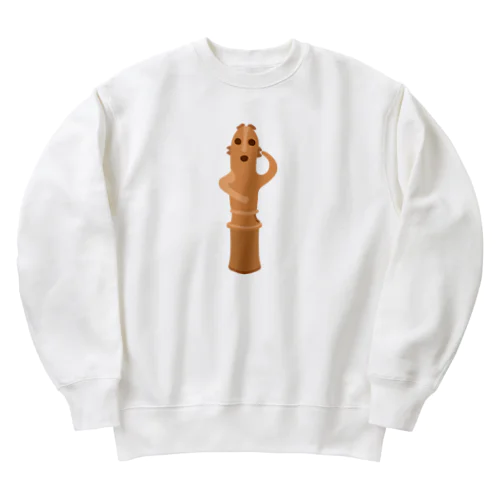 不思議とかわいい　はにわ君 Heavyweight Crew Neck Sweatshirt