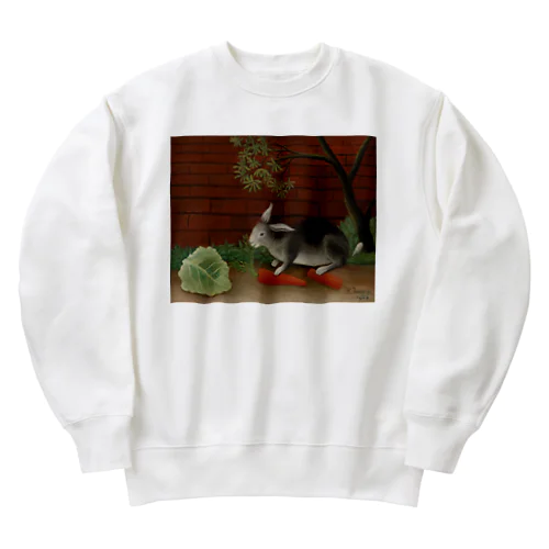 うさぎの食事 Heavyweight Crew Neck Sweatshirt