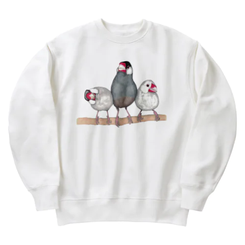 [森図鑑] 三羽文鳥 Heavyweight Crew Neck Sweatshirt