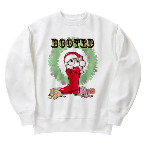 ながぐつこねこのクリスマス Heavyweight Crew Neck Sweatshirt