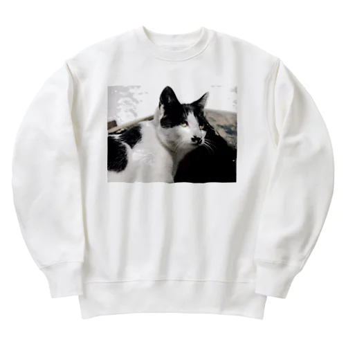 たまちゃん(ねこ) Heavyweight Crew Neck Sweatshirt