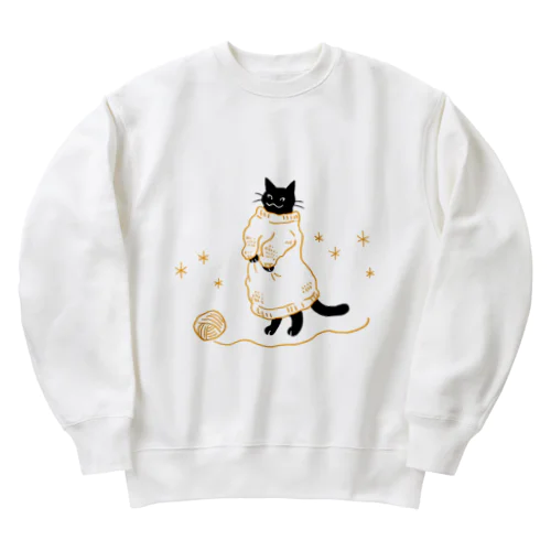 ニットのねこさん Heavyweight Crew Neck Sweatshirt