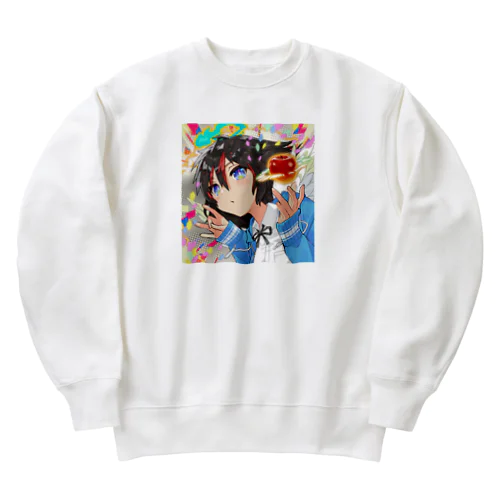 Yagami Ryuka - MEGAMI #02596 Merch Heavyweight Crew Neck Sweatshirt