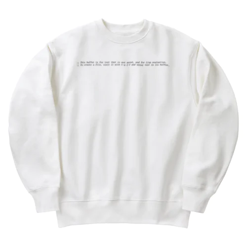 scratch in emacs Heavyweight Crew Neck Sweatshirt