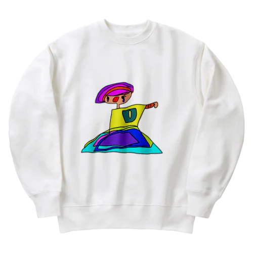 涙のパンチ Heavyweight Crew Neck Sweatshirt