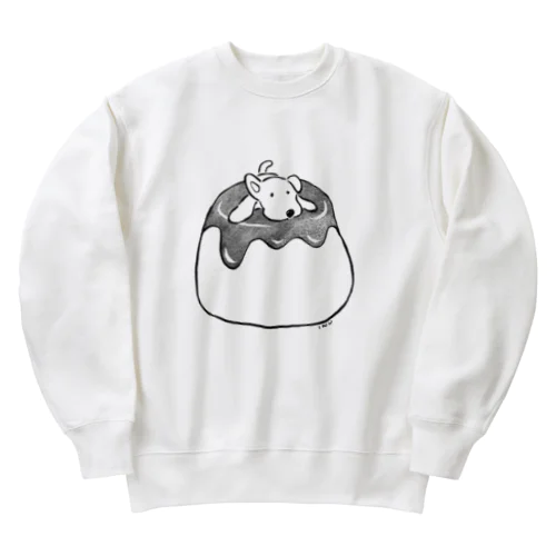 プリンの上の犬 Heavyweight Crew Neck Sweatshirt