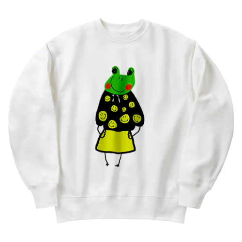 個性的☆カエル Heavyweight Crew Neck Sweatshirt