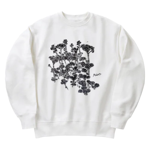 小さな青い花 Heavyweight Crew Neck Sweatshirt