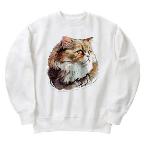 猫 Heavyweight Crew Neck Sweatshirt