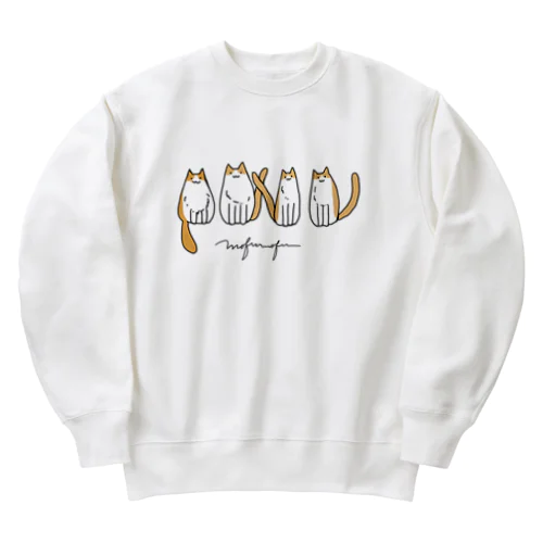 4匹のねこ Heavyweight Crew Neck Sweatshirt