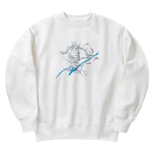 Hands Up! 籠球侍 BASKETBALL SAMURAI 挑 try（Silver×Blue） Heavyweight Crew Neck Sweatshirt