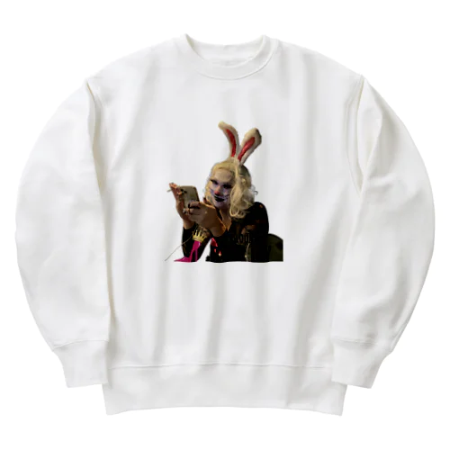 新春デブうさぎガール Heavyweight Crew Neck Sweatshirt