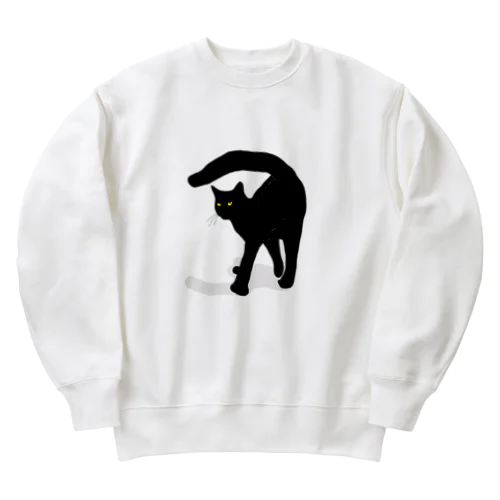 黒猫たんのおちりが堪能出来る権利の付与 ロゴ無し Heavyweight Crew Neck Sweatshirt