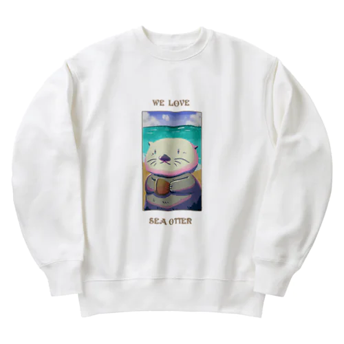 WE LOVE SEA OTTER(いろいろ編) Heavyweight Crew Neck Sweatshirt