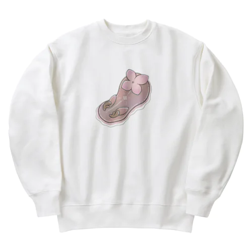 ツノアリウサギアジサイモドキウミウシ 桃色ver. Heavyweight Crew Neck Sweatshirt