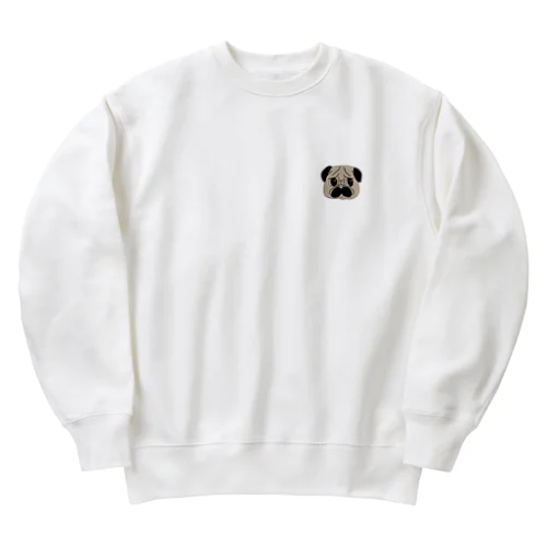 パグ犬 Heavyweight Crew Neck Sweatshirt