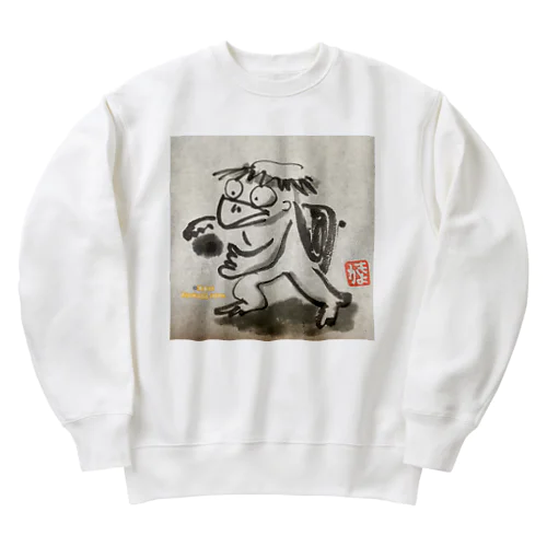 カッパくん　「つかまえたっ！」 Heavyweight Crew Neck Sweatshirt