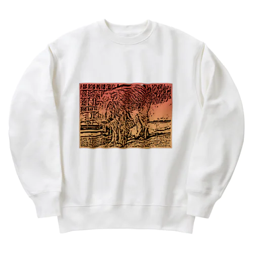 牧場ししくんカラーver Heavyweight Crew Neck Sweatshirt