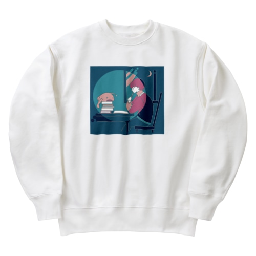深夜に勉強をがんばるあなたへ。 Heavyweight Crew Neck Sweatshirt